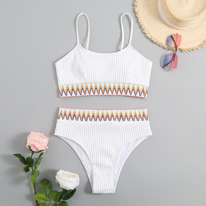 Bikini à bretelles fendues