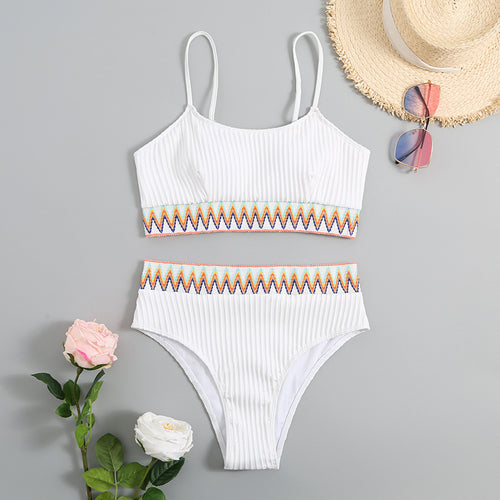 Bikini à bretelles fendues
