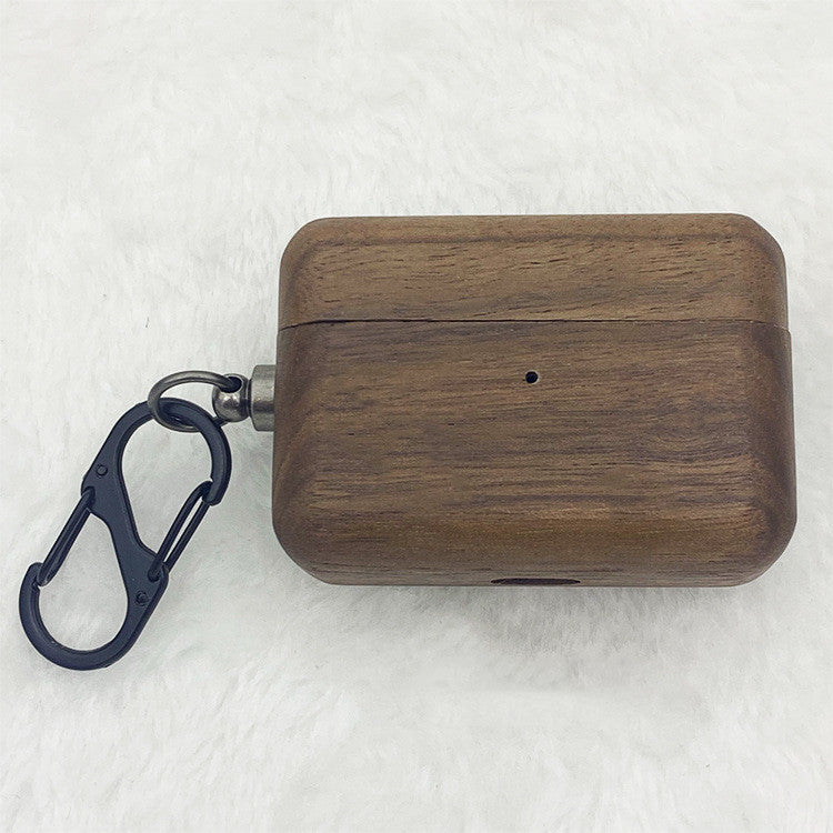 Coque bois pour écouteurs Bluetooth (compatible Apple)