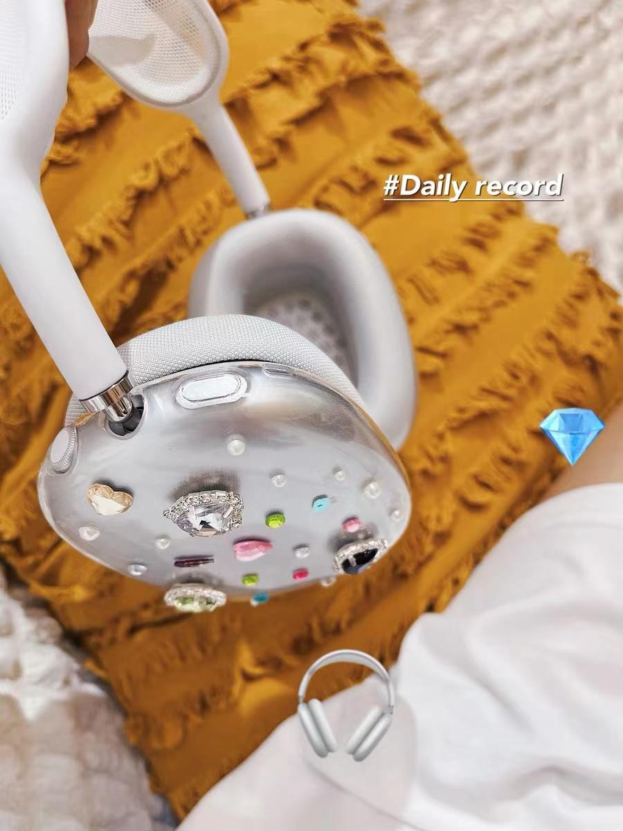 Coque transparente Bluetooth gemme colorée