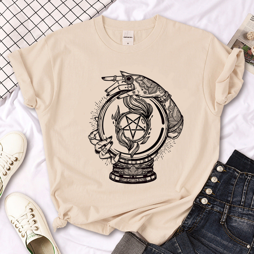 T-shirt femme gothique triple lune sorcière