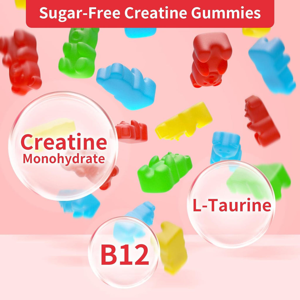 Gummies créatine monohydrate énergie longue durée