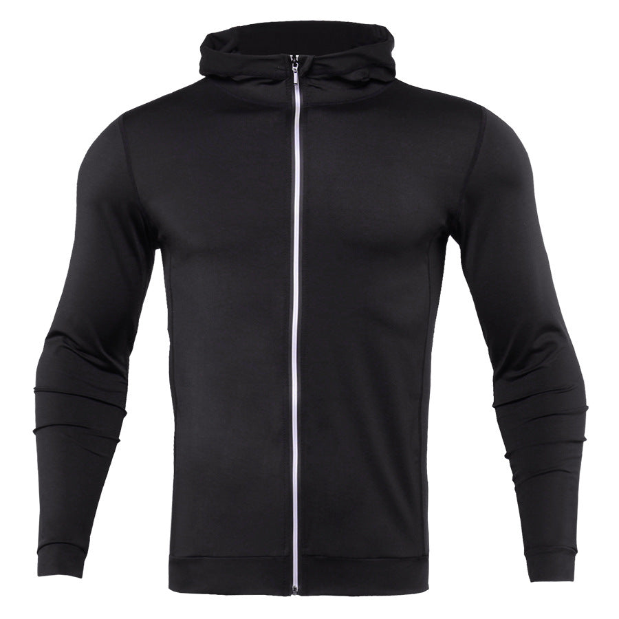 T-shirt de sport zippé manches longues