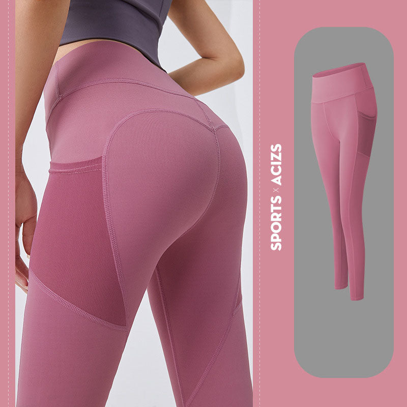 Legging de yoga femme taille haute avec poche