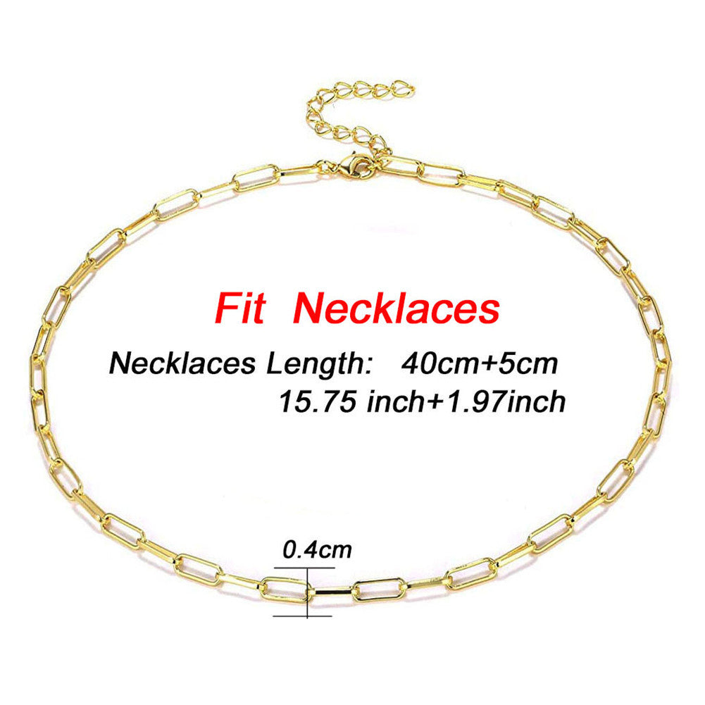 Collier chaîne carrée en acier inoxydable