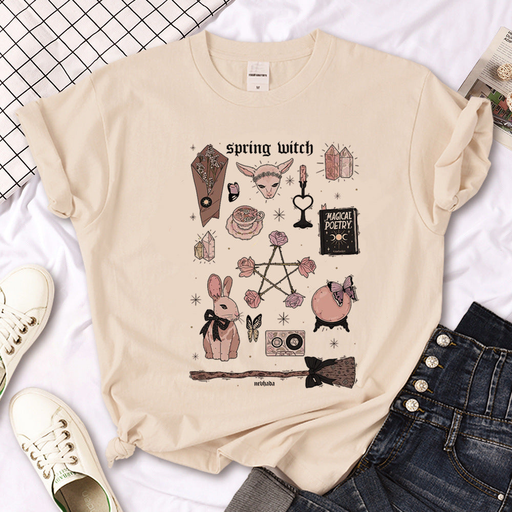 T-shirt femme gothique triple lune sorcière