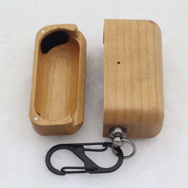 Coque bois pour écouteurs Bluetooth (compatible Apple)