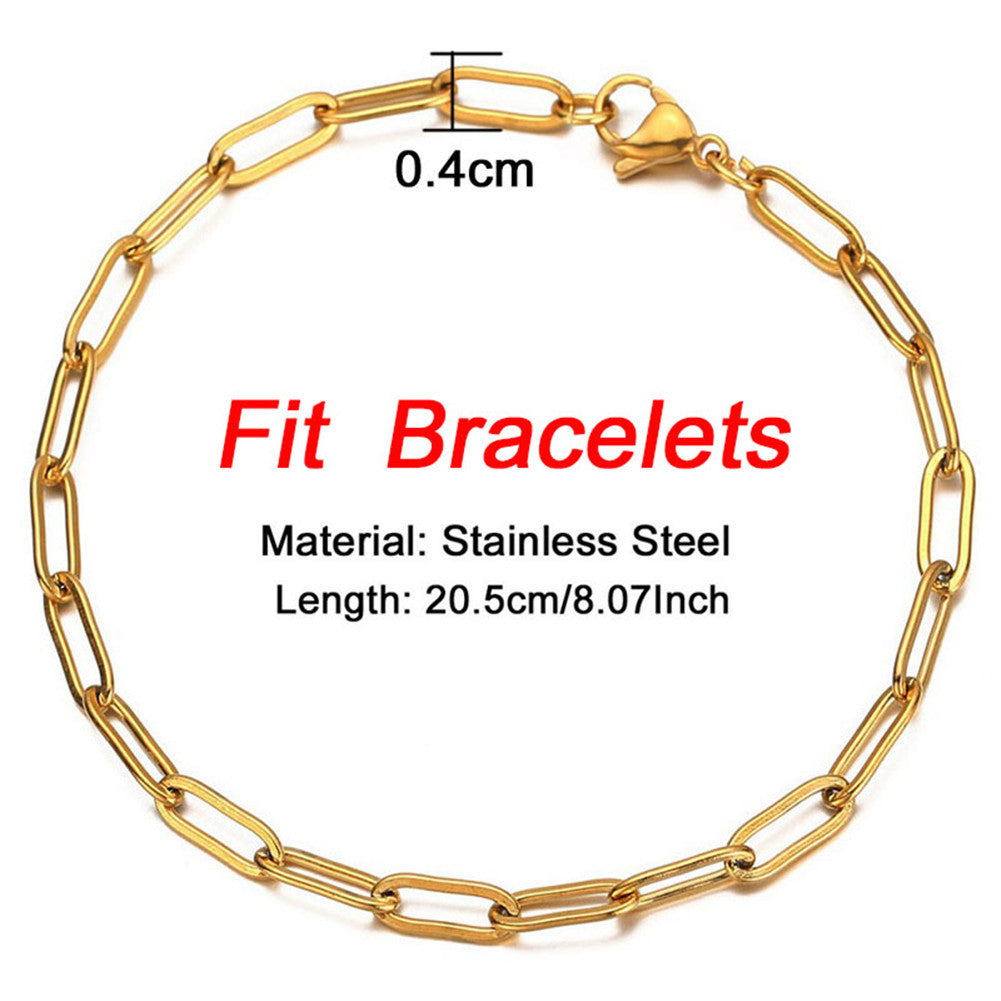 Collier chaîne carrée en acier inoxydable