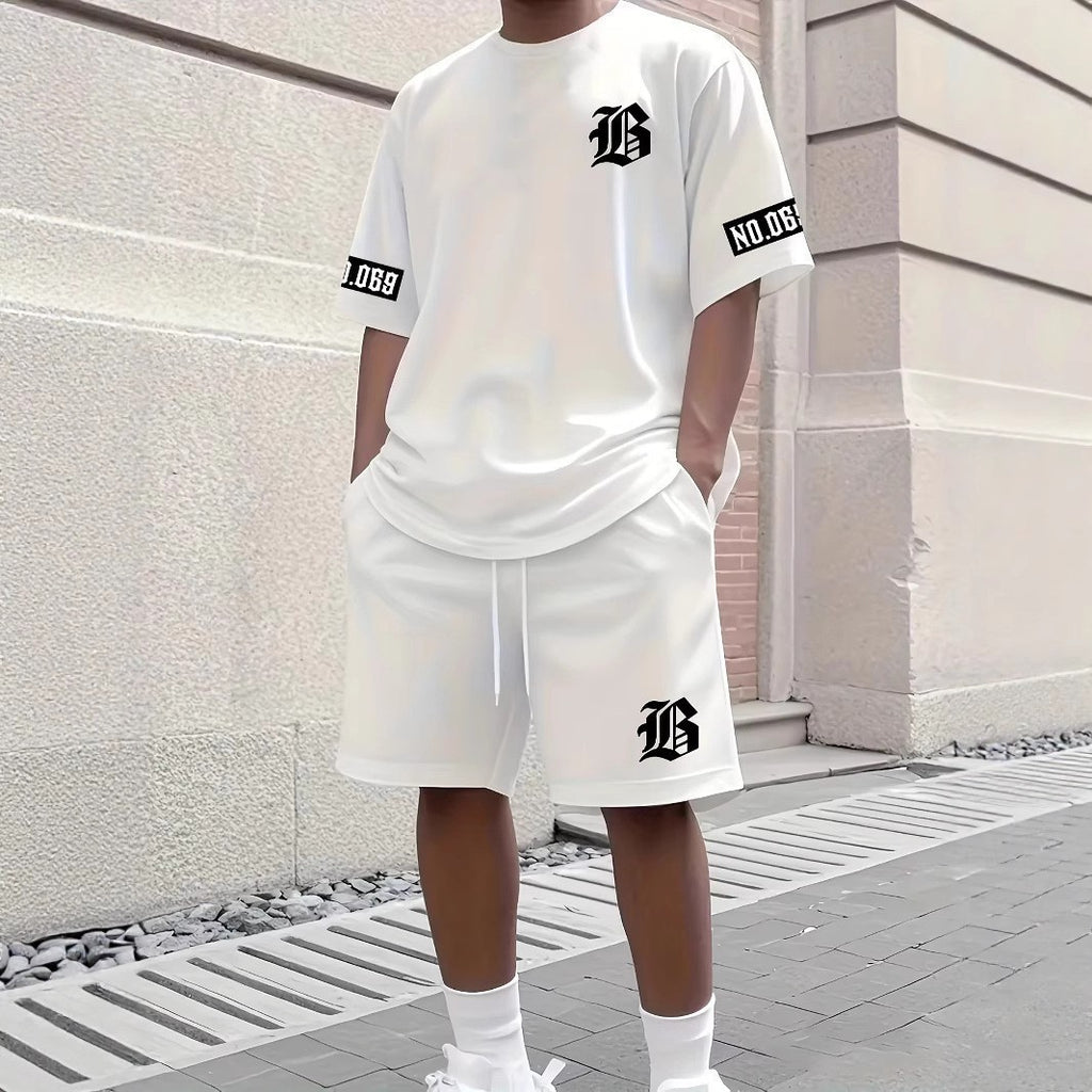 Ensemble casual sport manches courtes homme