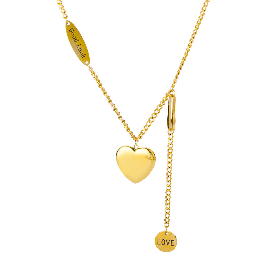 Collier multicouche pendentif cœur