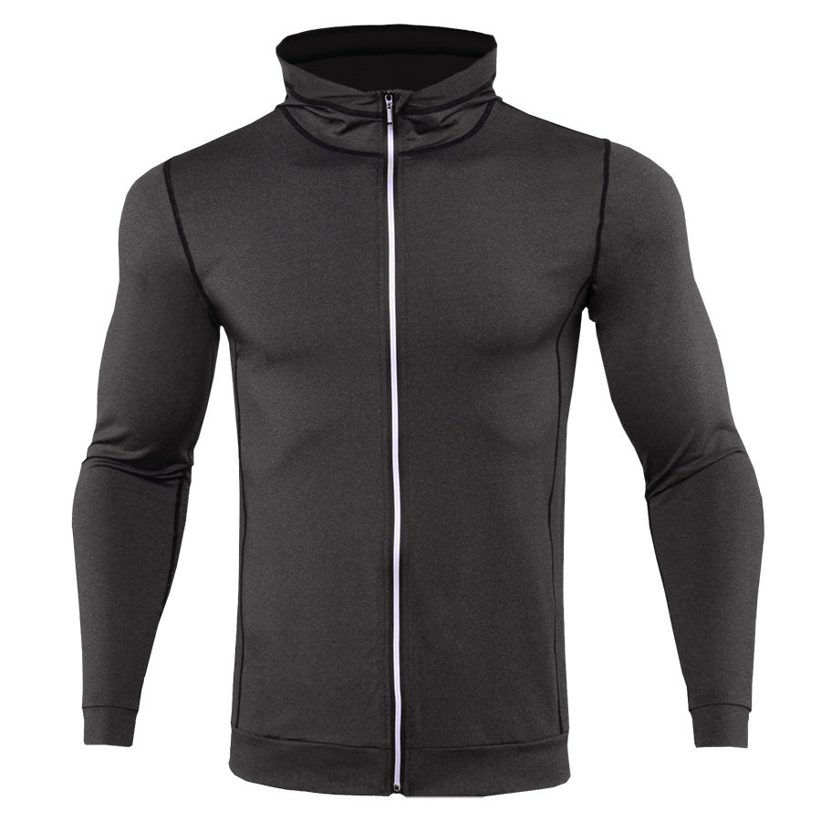 T-shirt de sport zippé manches longues