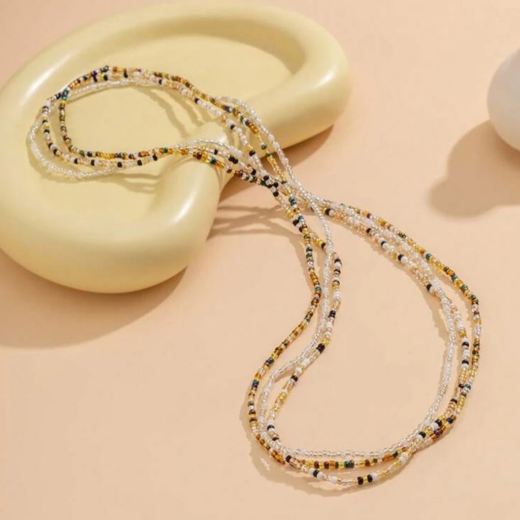 Chaîne de taille perles multicolores tendance