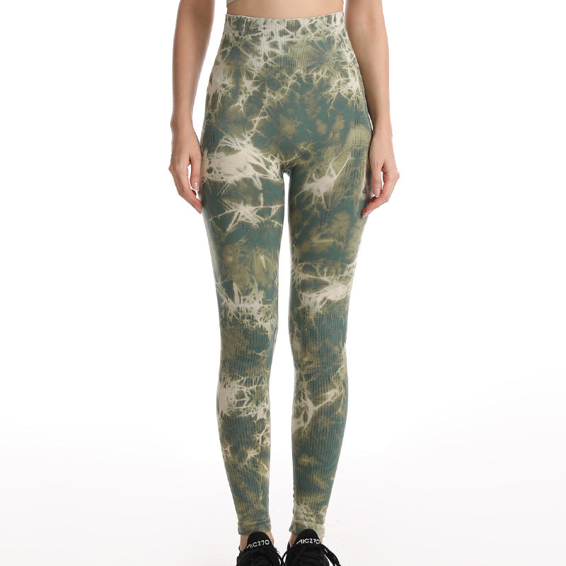 Legging tie-dye sans couture push-up femme
