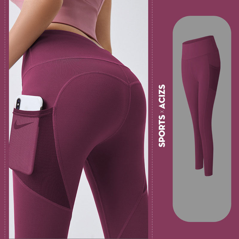 Legging de yoga femme taille haute avec poche