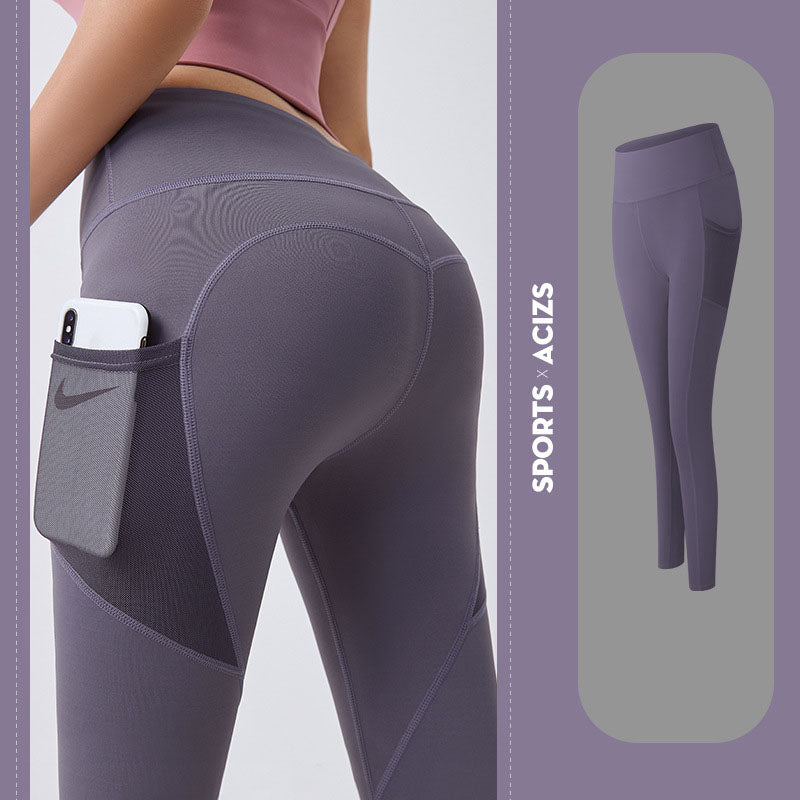 Legging de yoga femme taille haute avec poche