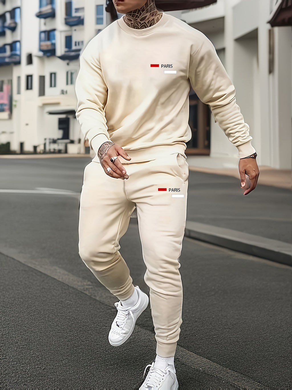 Ensemble sweat et pantalon imprimé mode homme