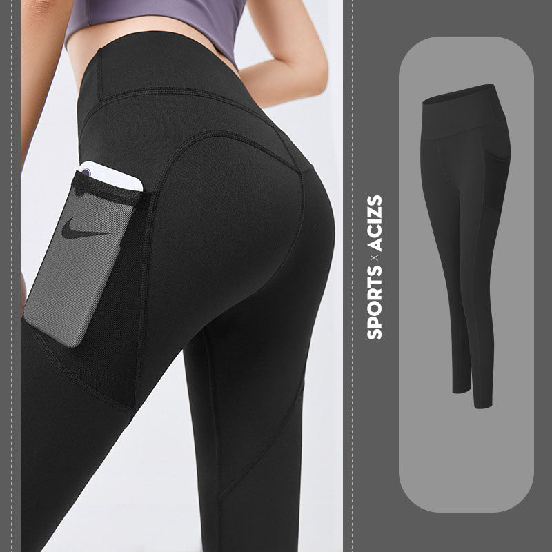 Legging de yoga femme taille haute avec poche