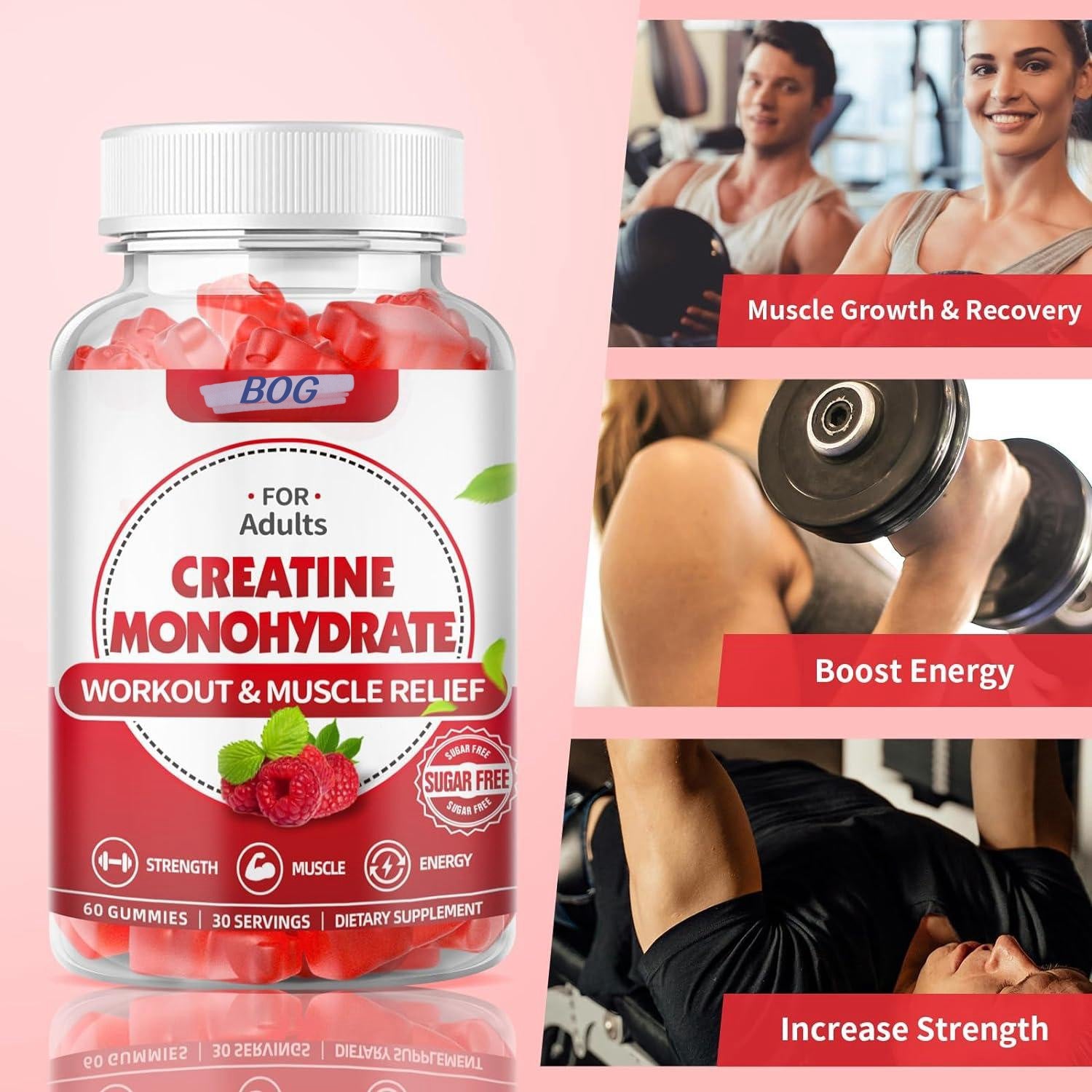 Gummies créatine monohydrate énergie longue durée