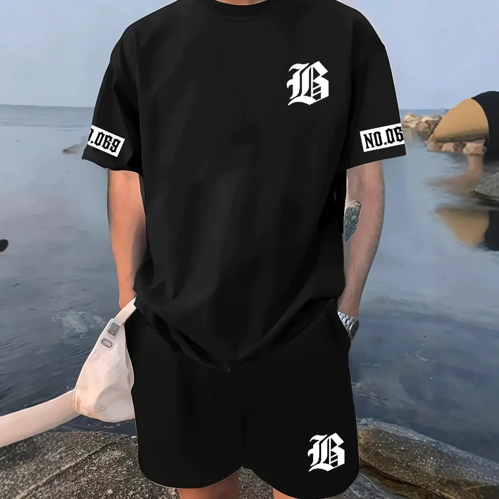 Ensemble casual sport manches courtes homme