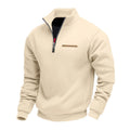 Sweat col montant rayures contrastantes homme