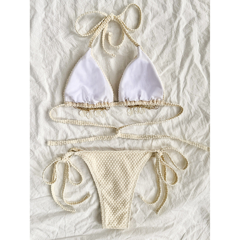 Bikini halter lacé femme pour la plage