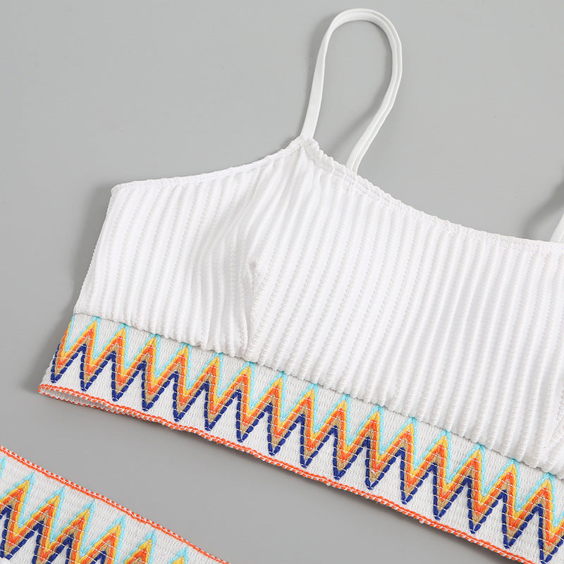 Bikini à bretelles fendues