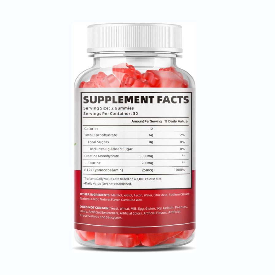 Gummies créatine monohydrate énergie longue durée